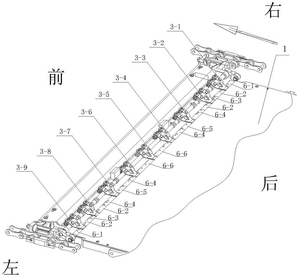 A tooth row device and its working method