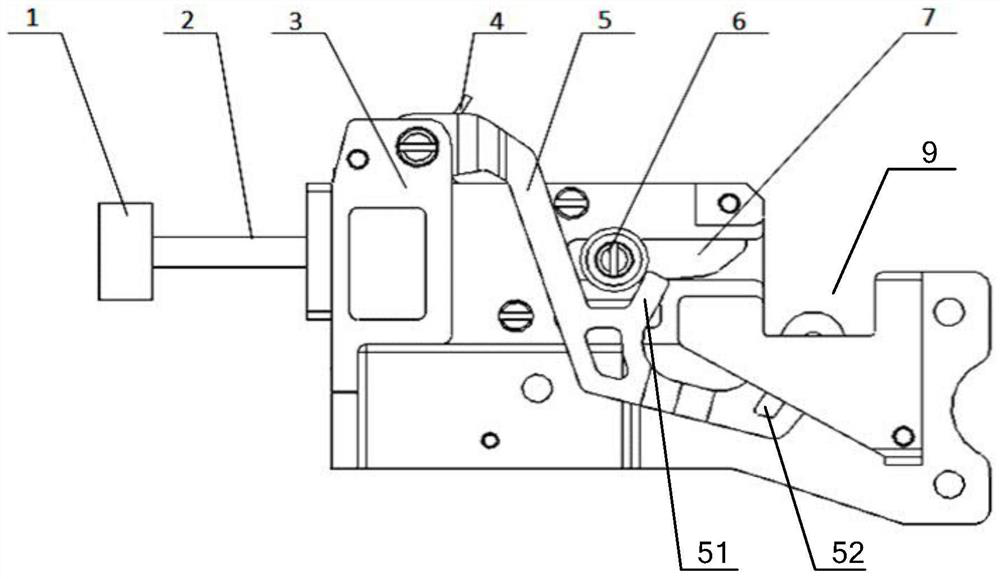 Unfolding in-place locking device and spacecraft