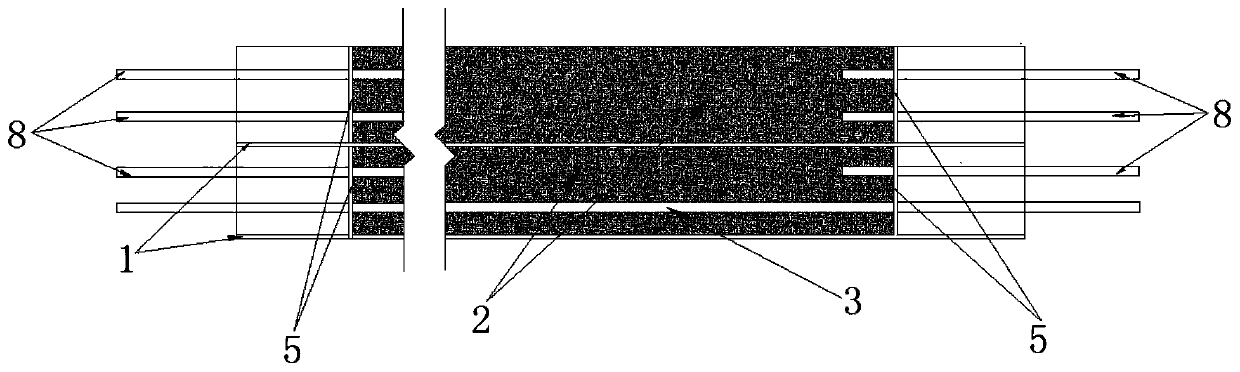 Prefabricated steel tube bundle partially-prestressed concrete beam and construction method thereof