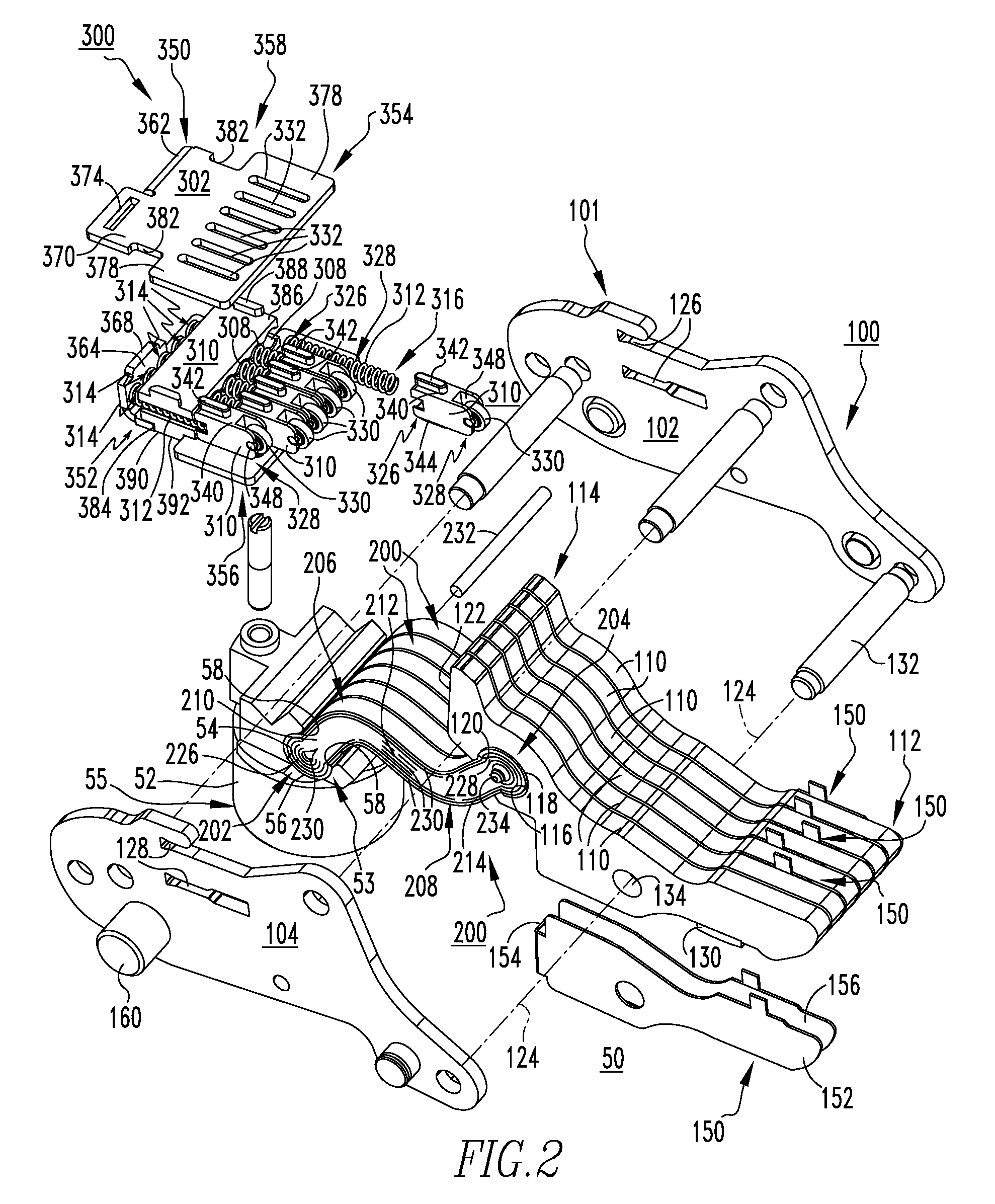 Electical switching apparatus, and movable contact assembly and contact spring assembly therefor