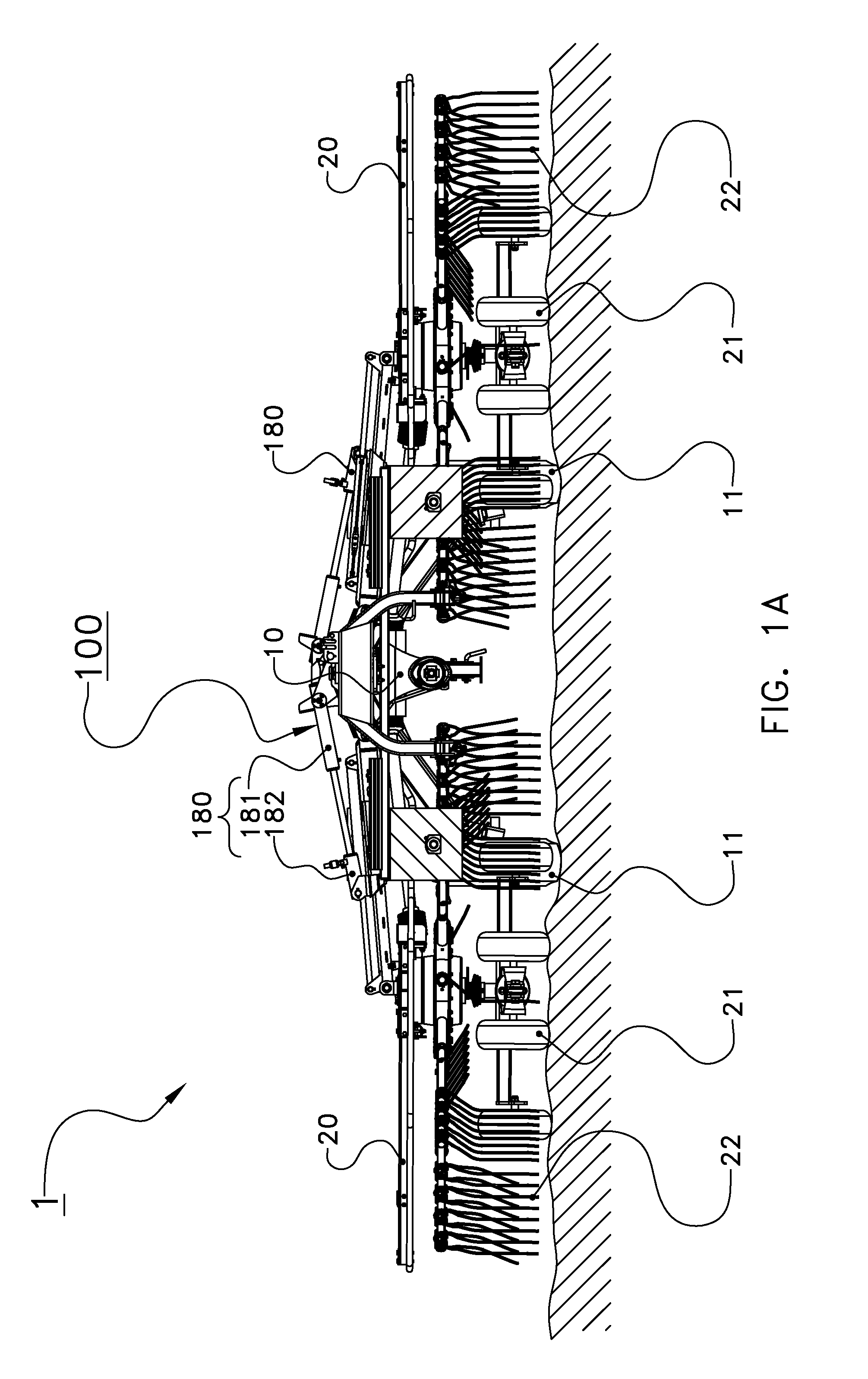 Agricultural implement with accumulator suspension