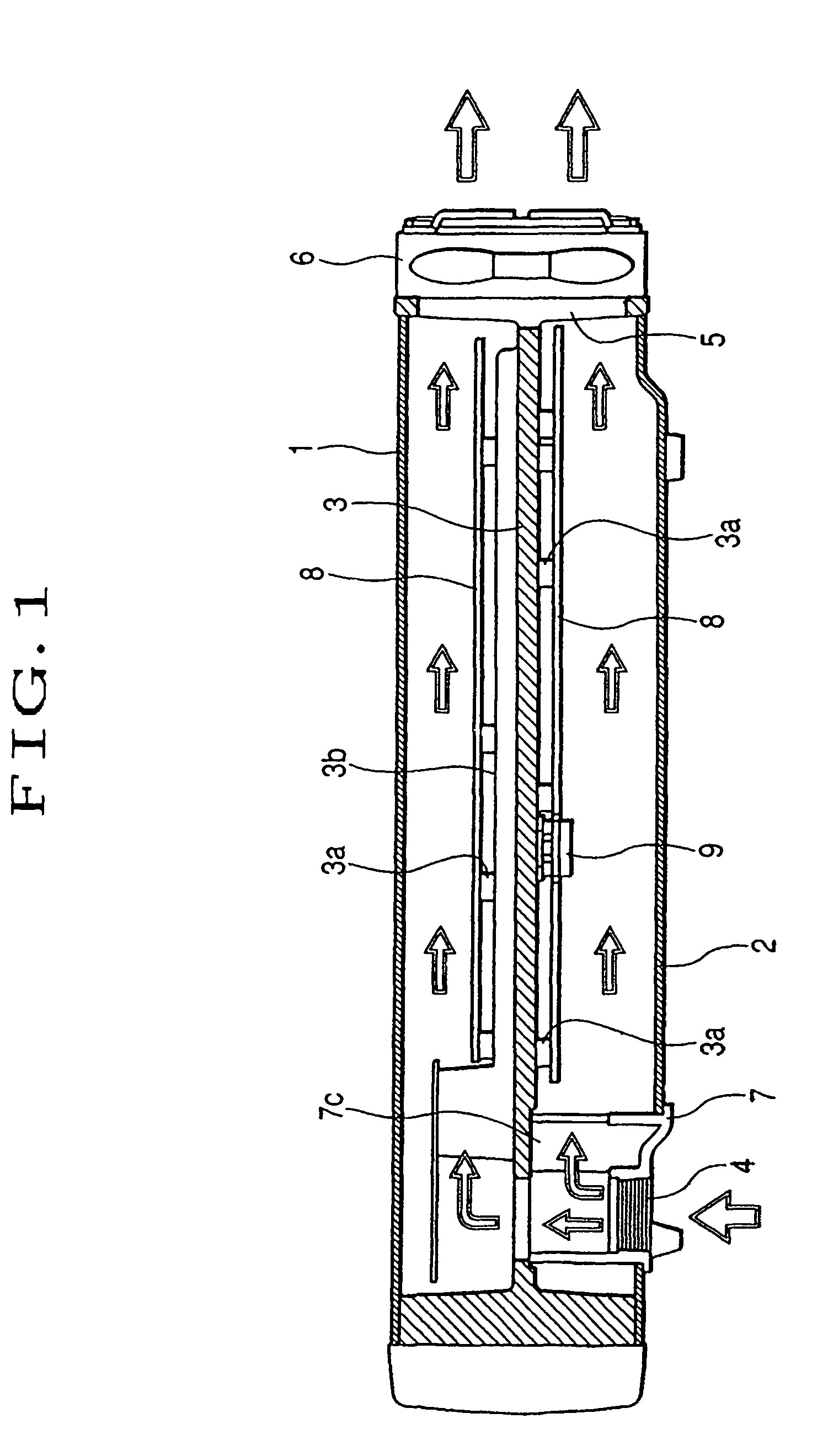 Device for air-cooling electronic apparatus