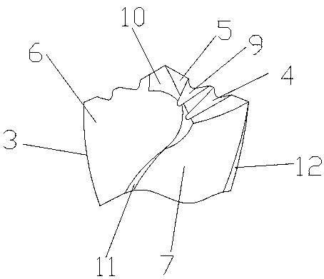 Grinding and milling drill with drill tip capable of breaking chips