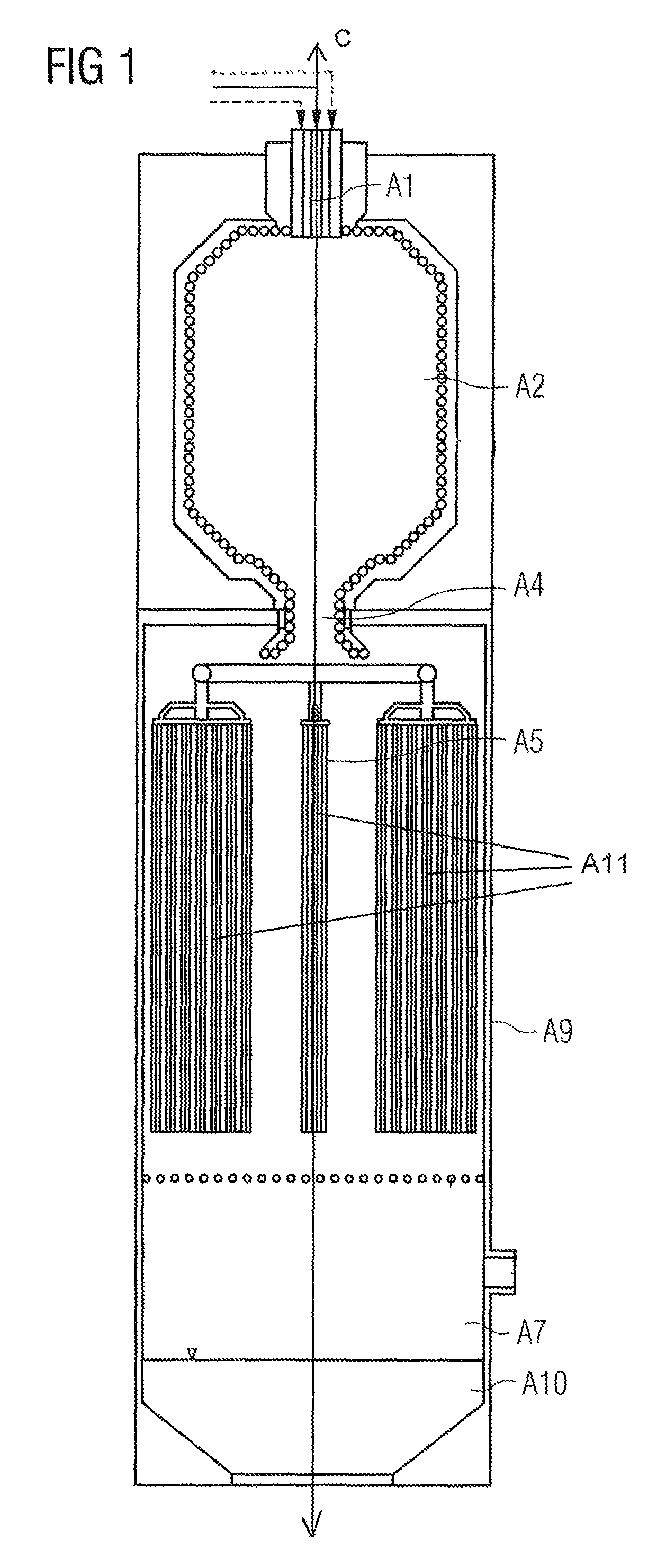Entrained flow gasifier with integrated radiation cooler