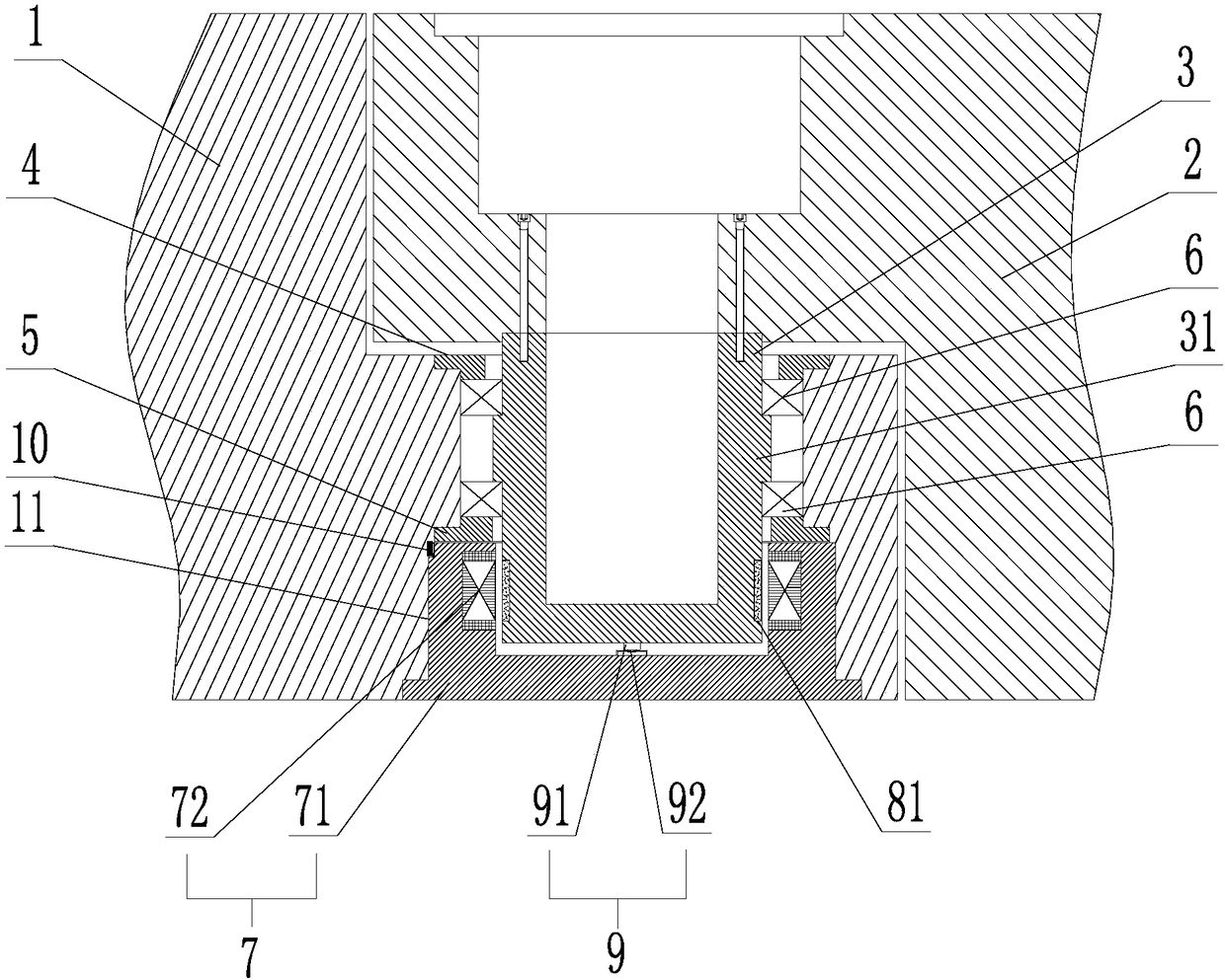 Robot joint rotating device directly driven by frameless type permanent magnet synchronous motor