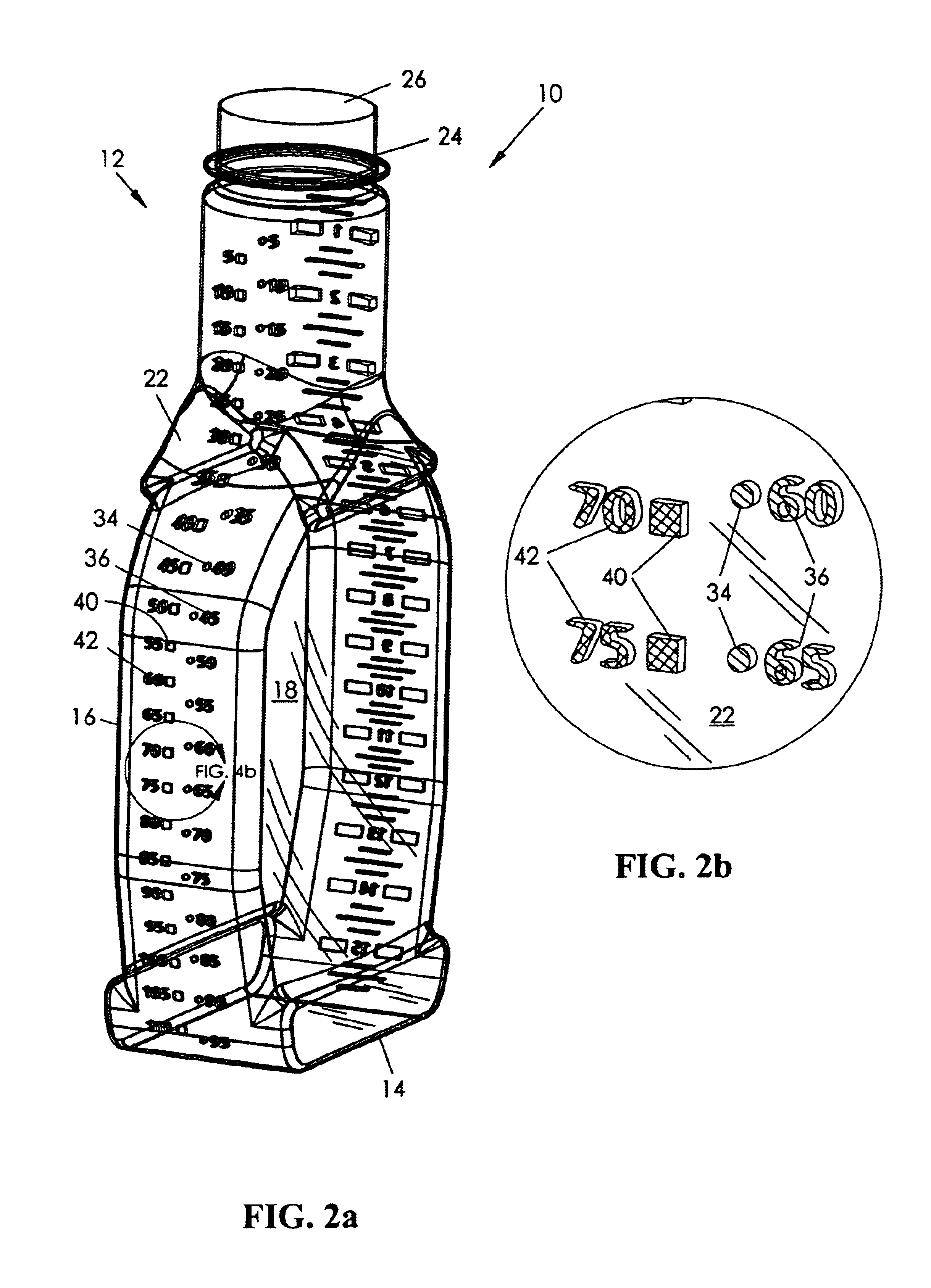 Container for monitoring consumption of selected chemical compounds of a liquid