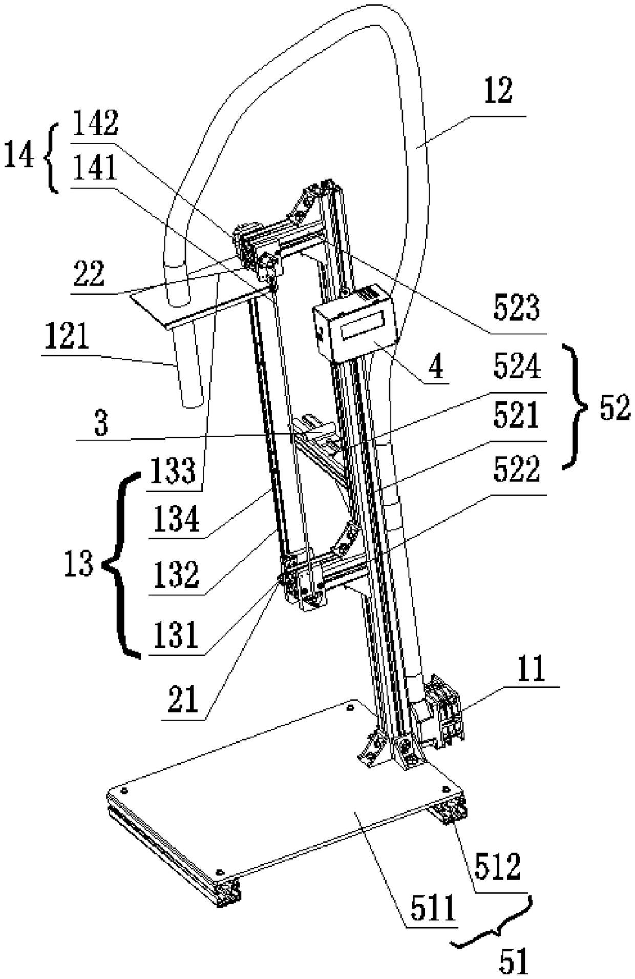 Test device for intelligent garbage bins, test device combination structure and test method