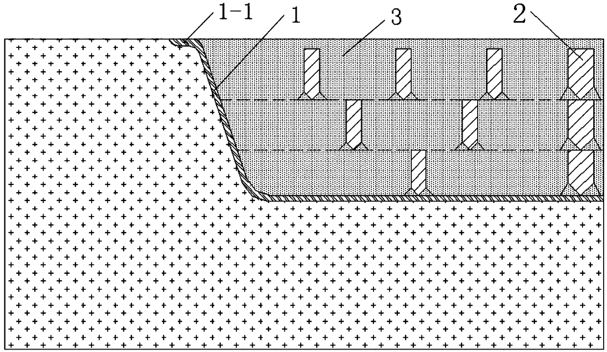 Welding structure of metal defect digging-patching welding groove of steel casting and reinforcing method of welding structure