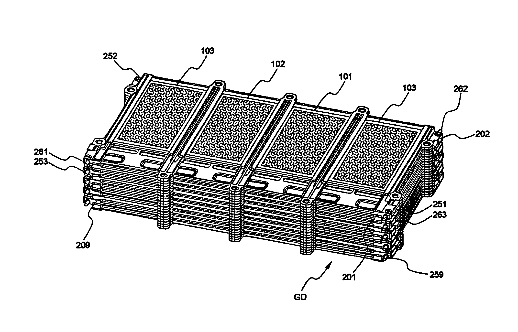 Battery pack comprising combined temperature-controlling system