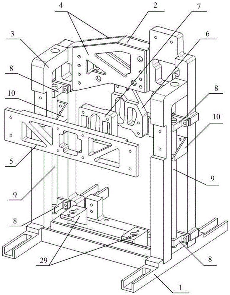 Vertical test device for reliability test of aircraft landing gear door up lock