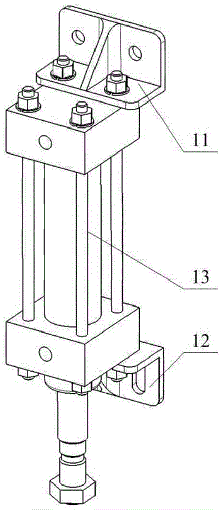 Vertical test device for reliability test of aircraft landing gear door up lock