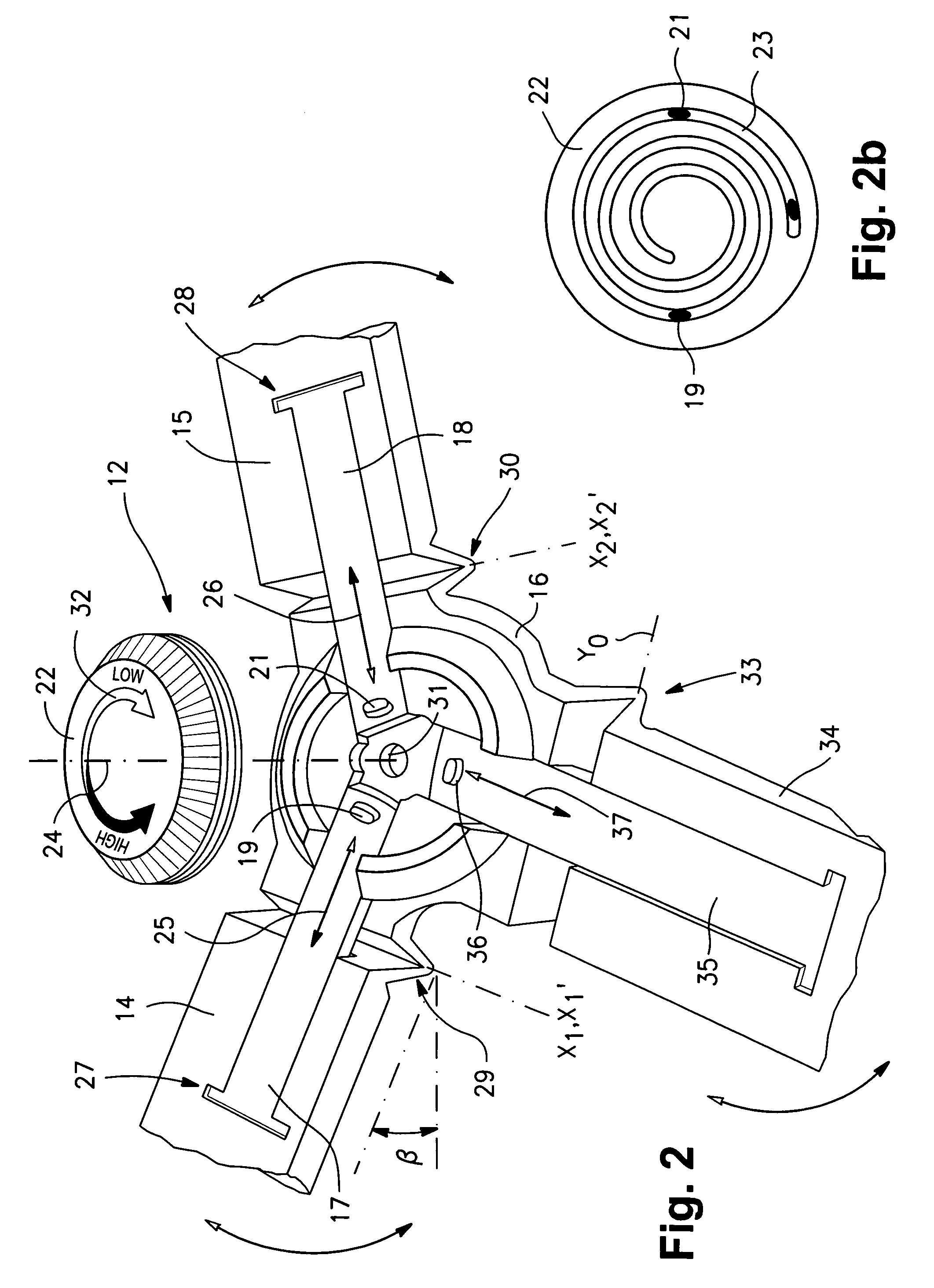 Application device for a breathing mask arrangement