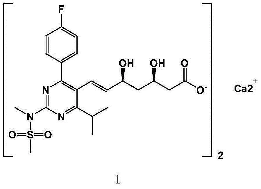 Rosuvastatin calcium preparation intermediate, and method for preparing rosuvastatin calcium from intermediate