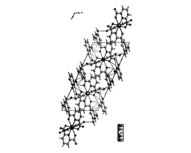 Hydrogen-bonded rare-earth metal europium complex fluorescent material and preparation method thereof