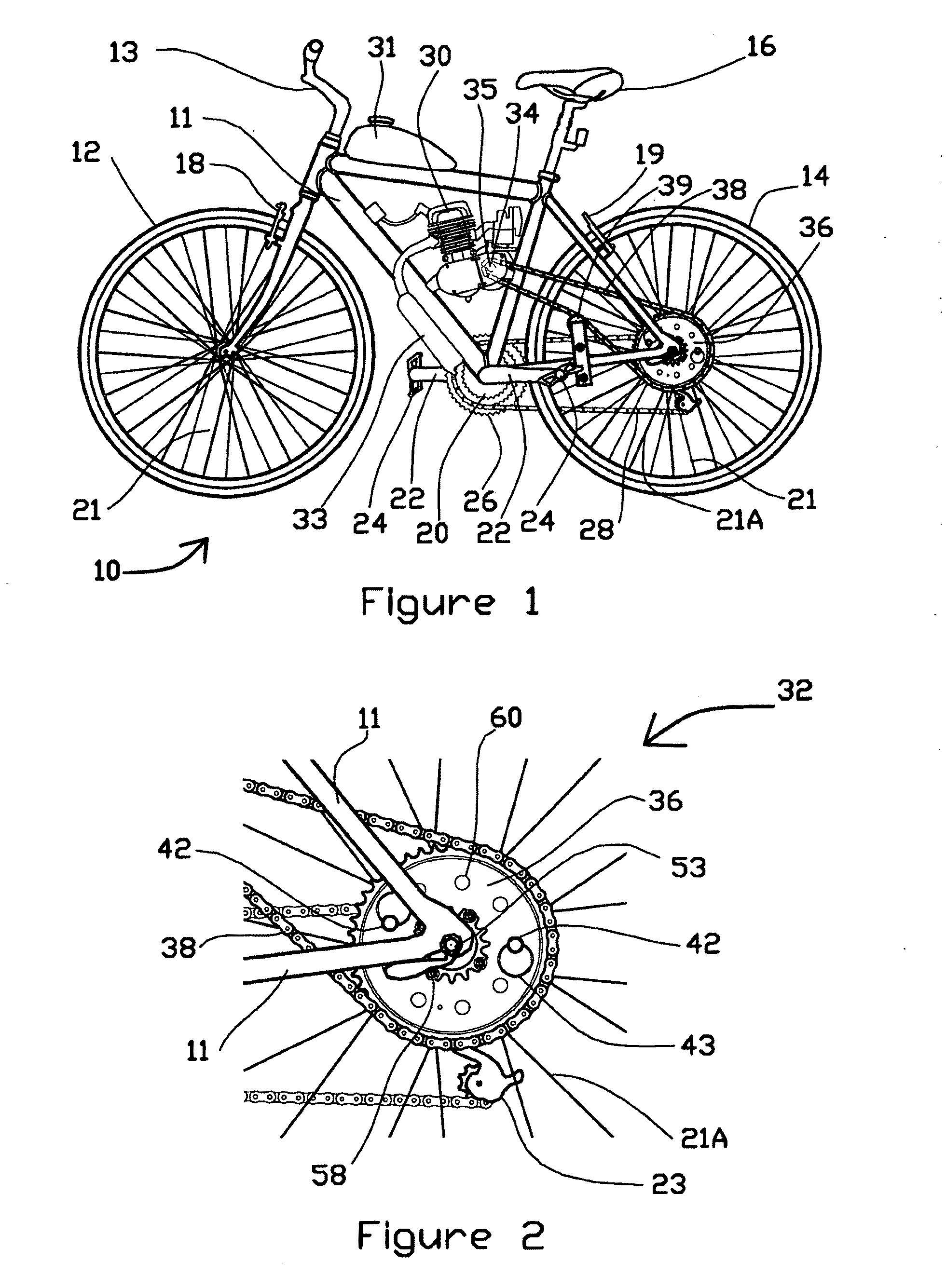 Transmission system for a cycle