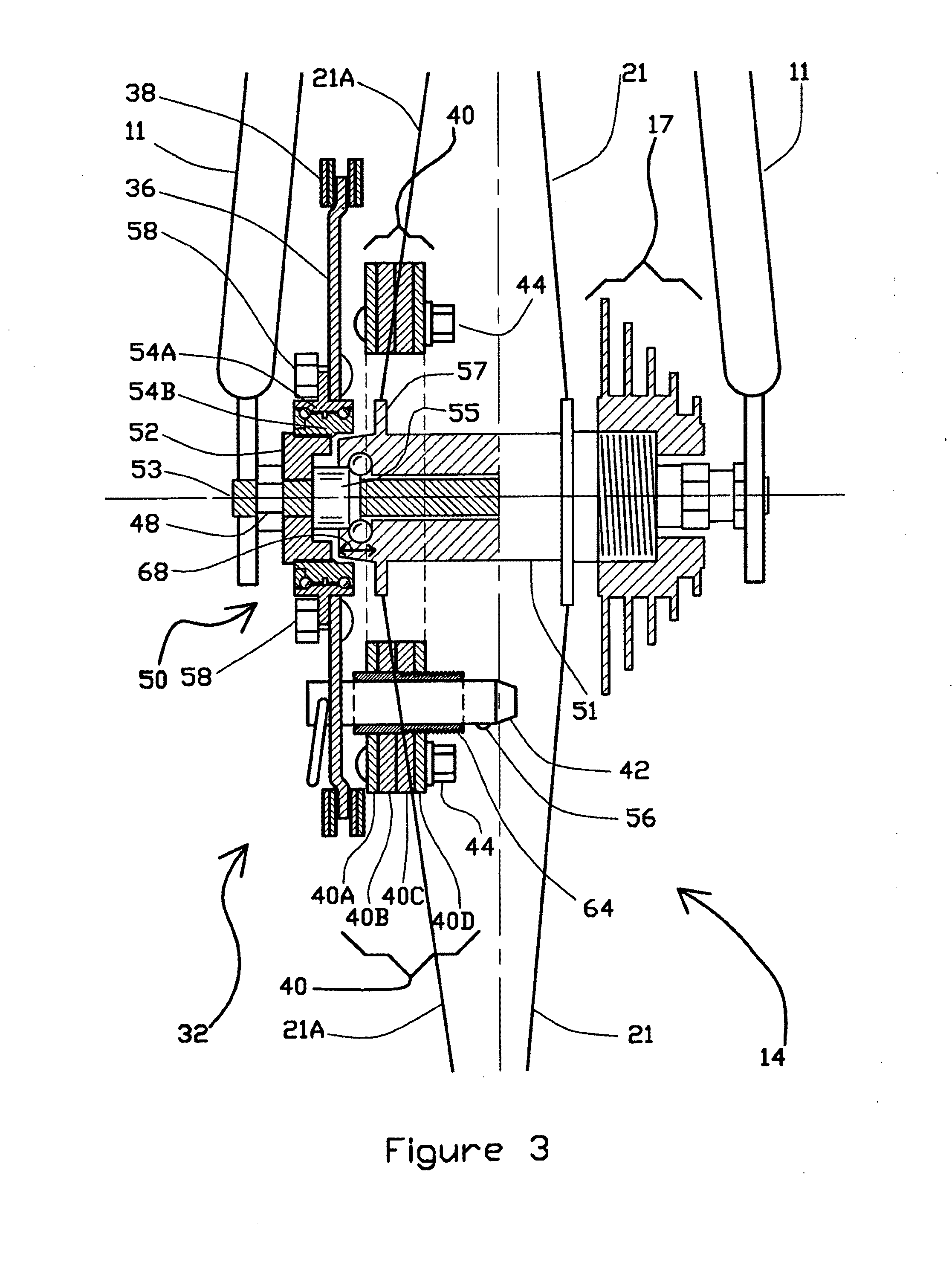 Transmission system for a cycle