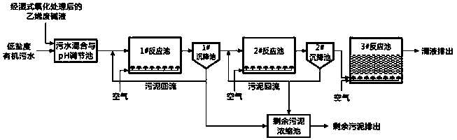 Biochemical treatment process for ethylene waste lye