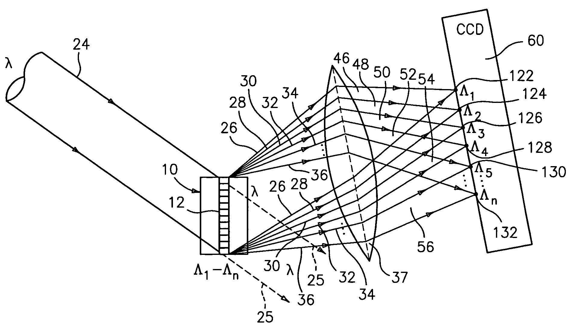 Diffraction grating-based encoded particle