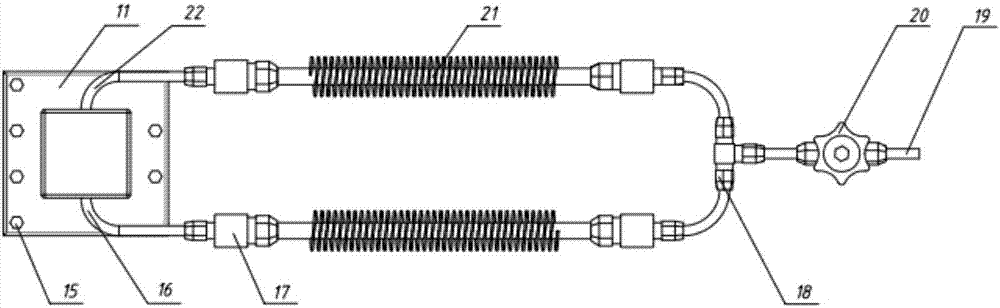 An integrated loop heat pipe cooling device with a boiling pool