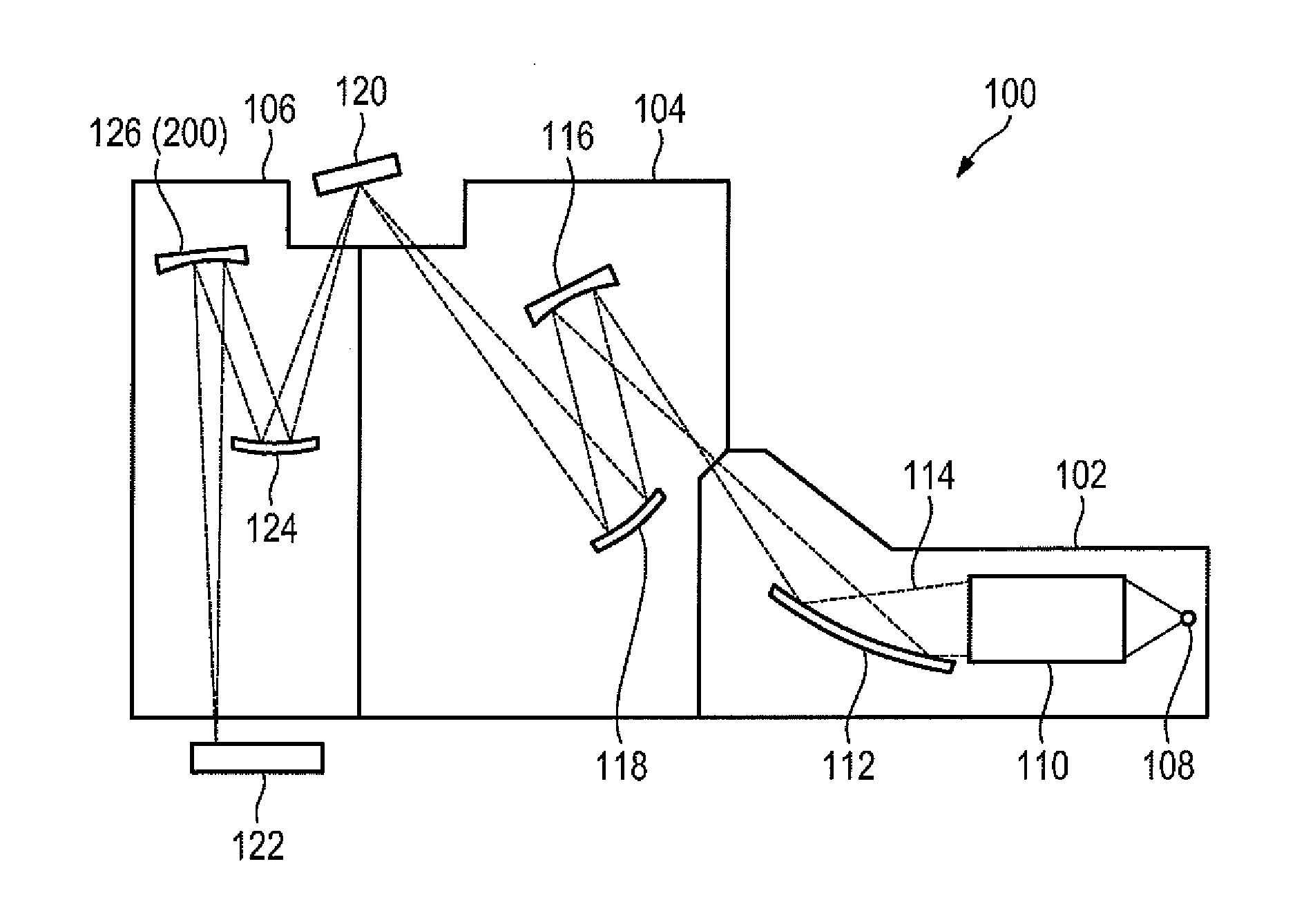 Lithography apparatus with segmented mirror