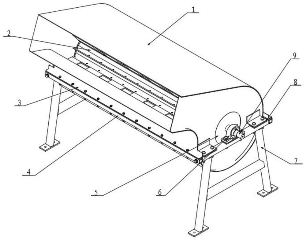 A roller type residual film conveying device