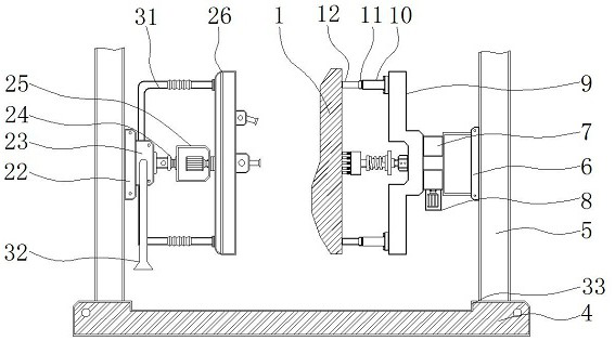 Vehicle door paint spraying device with multi-angle overturning function