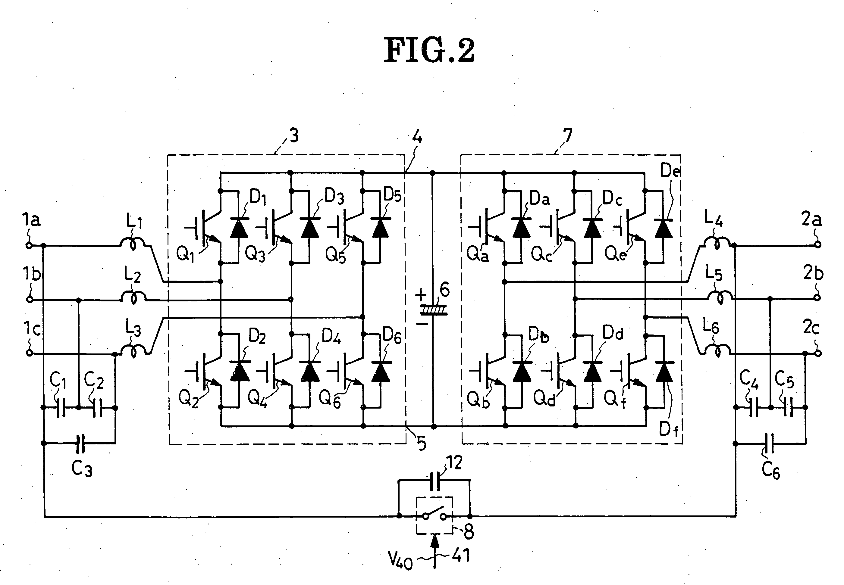 Three-phase ac-to-dc-to-ac converter