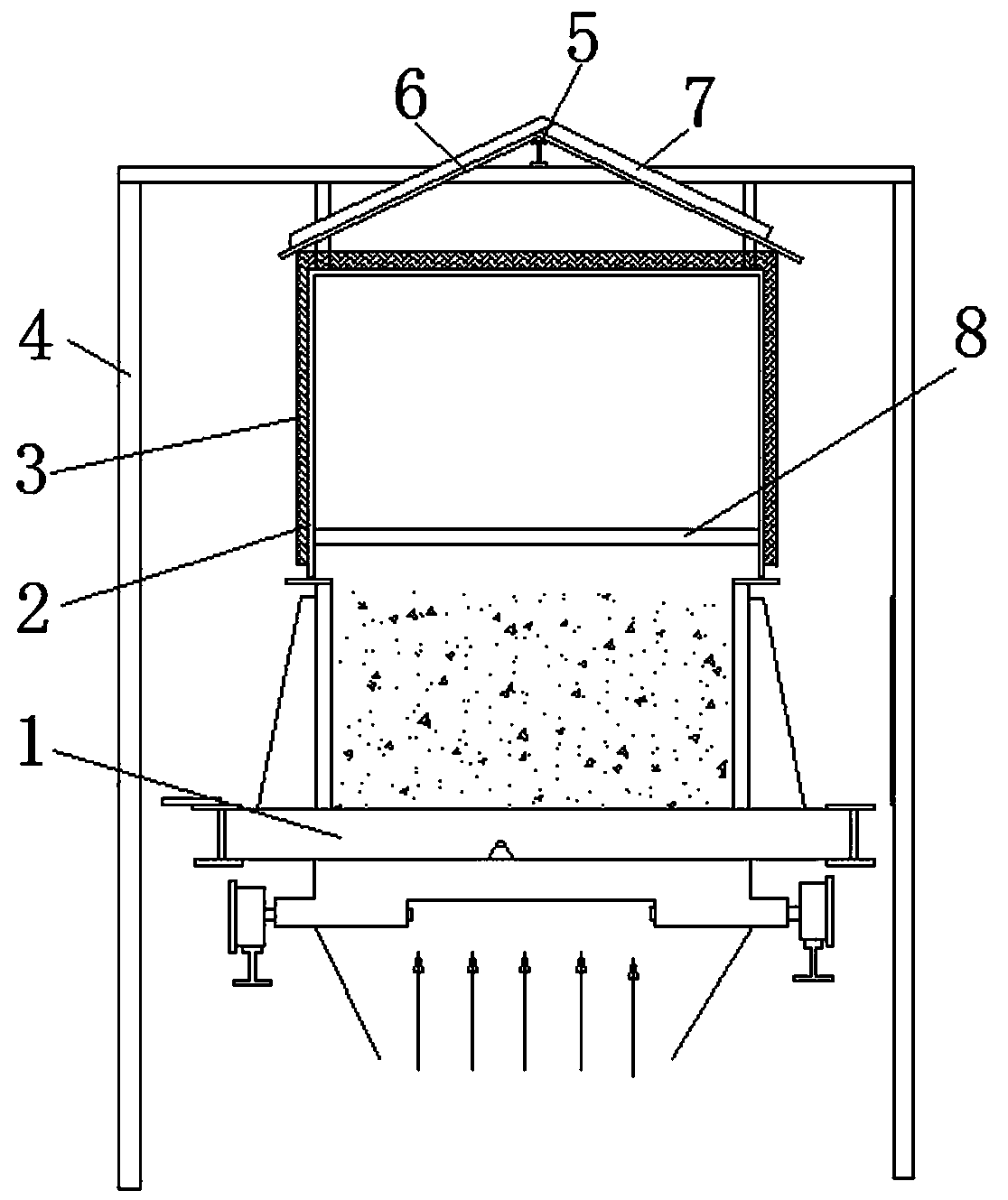 Smoke gas collecting hood