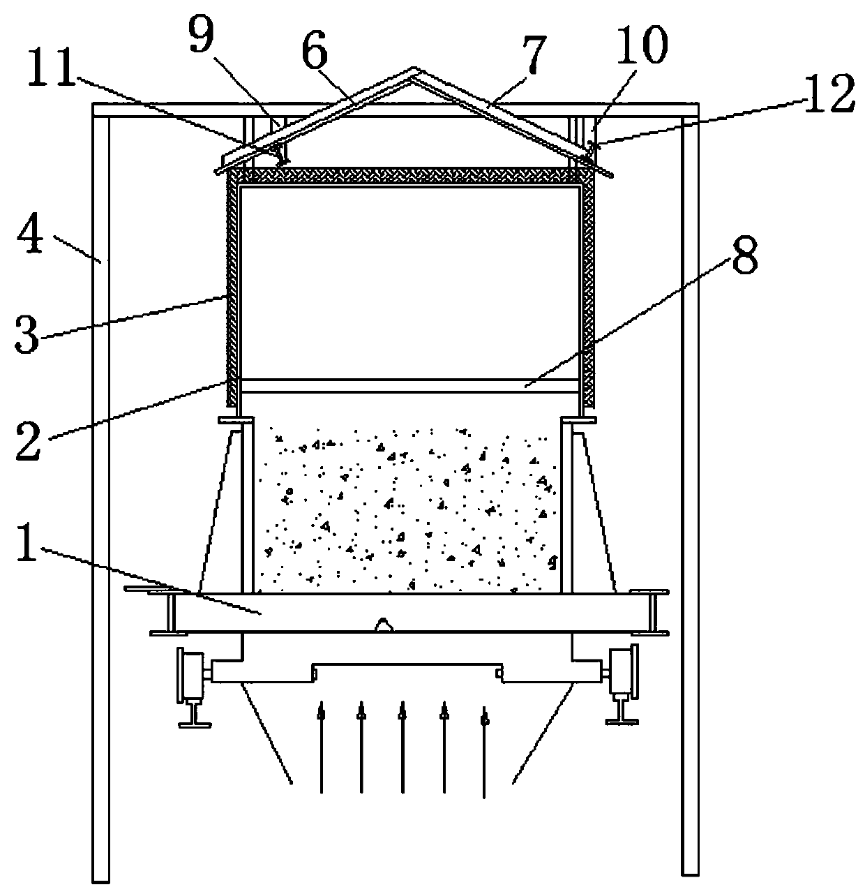 Smoke gas collecting hood