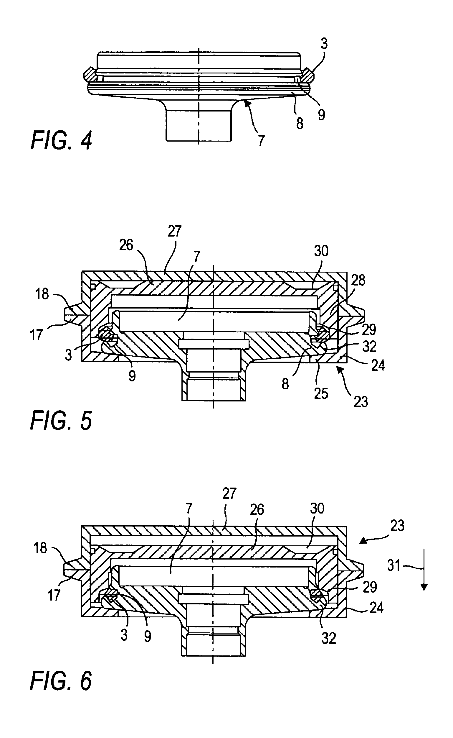 Method of assembling a sealing ring in an outer annular groove