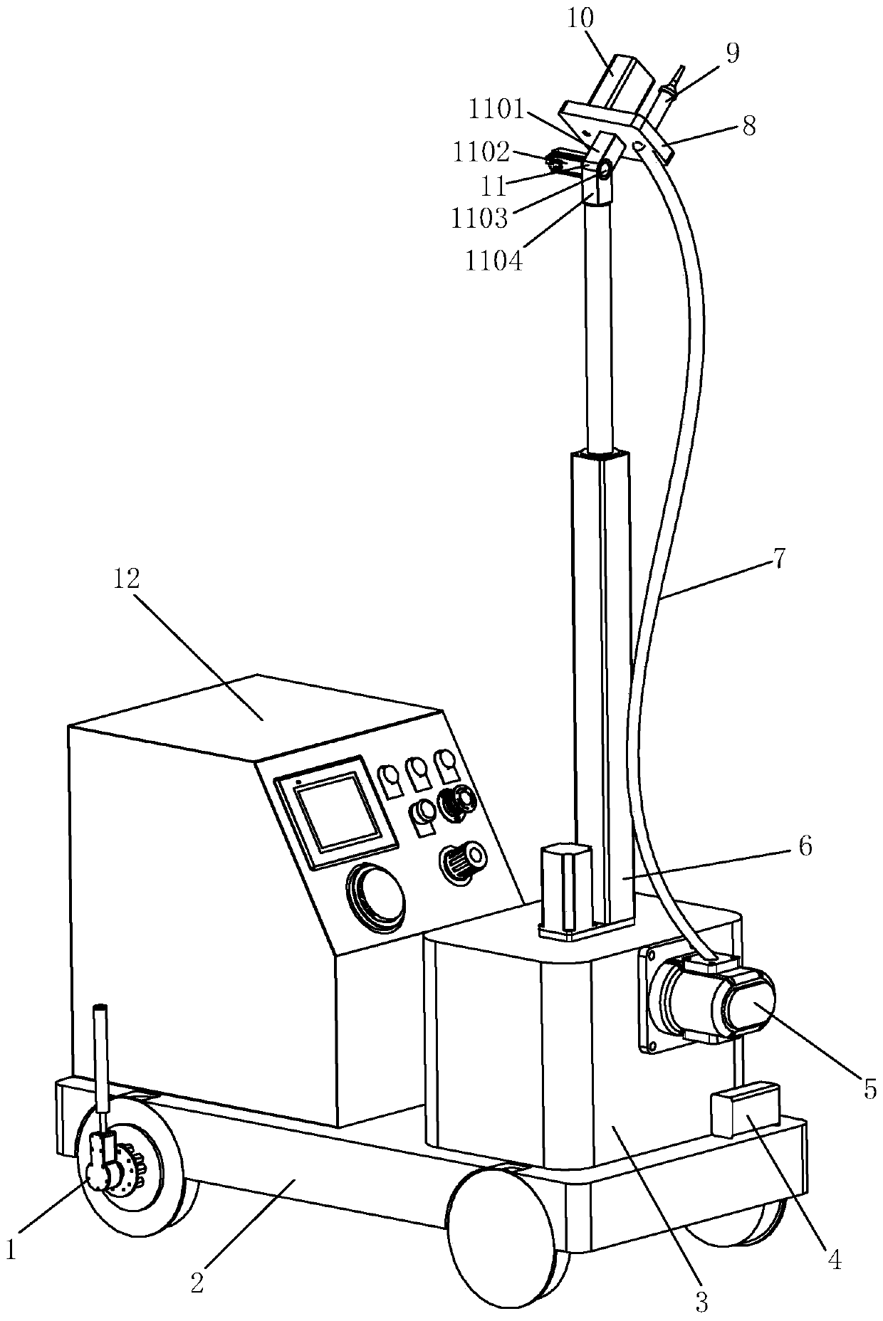 Tunnel lining surface intelligent marking robot