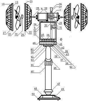 Multi-blade electric fan with purification function and manufacturing method
