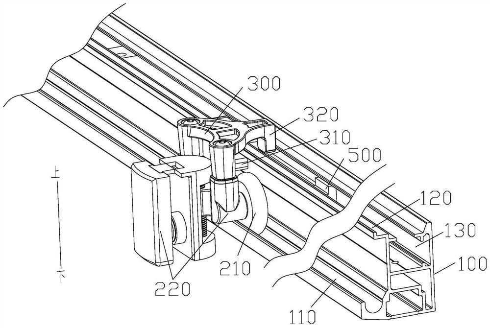 Slide rail assembly and shower room