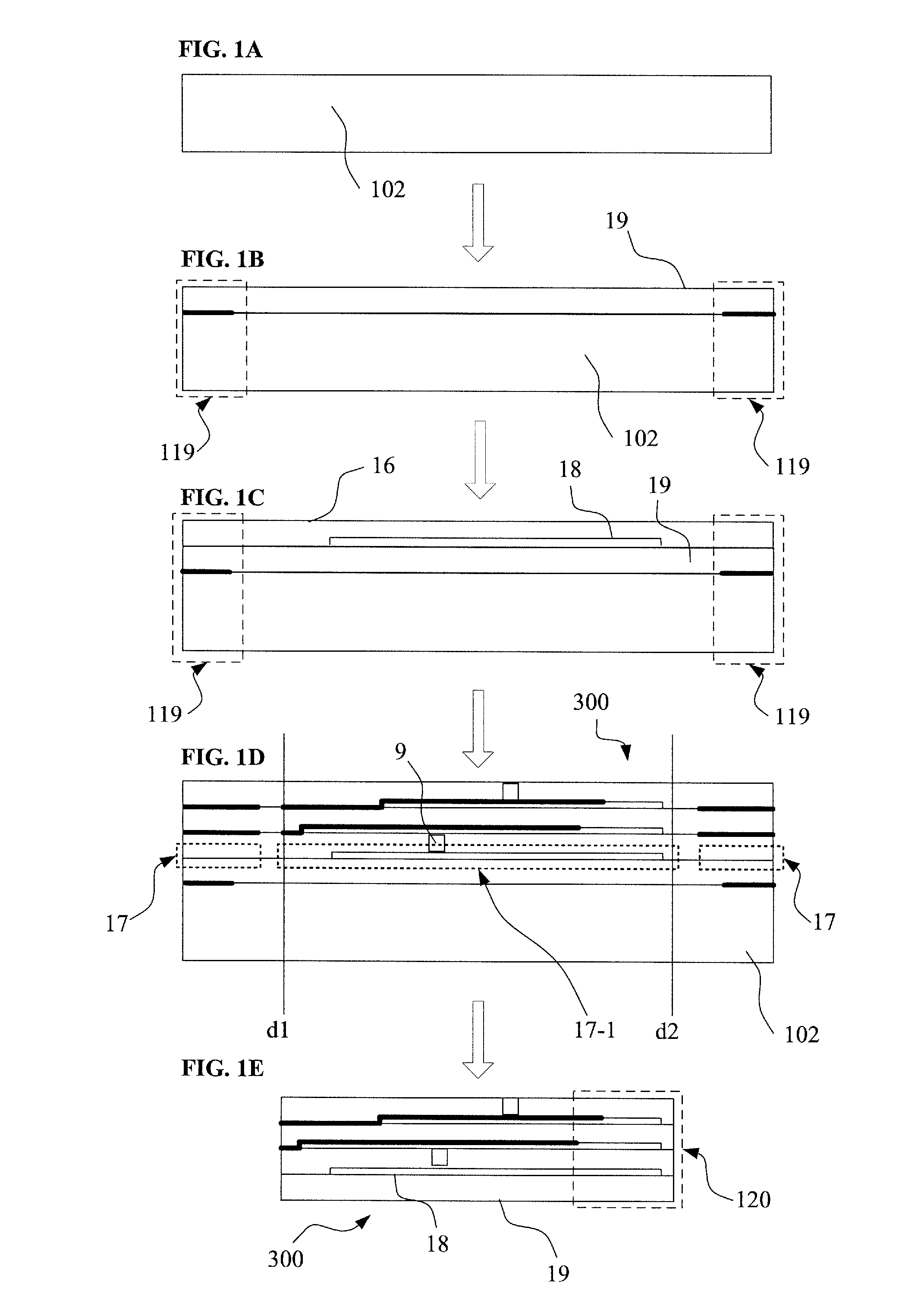 Method of manufacturing hybrid structure of multi-layer substrates and hybrid structure thereof