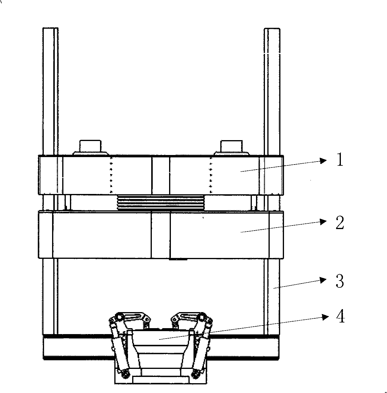 Automatized shaft mouth operation clamp for petroleum well workover