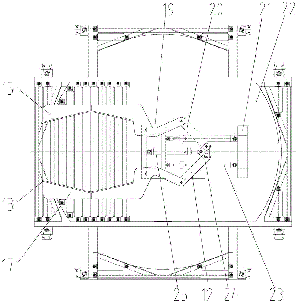 Large bag conveying and steering method and conveying and steering device