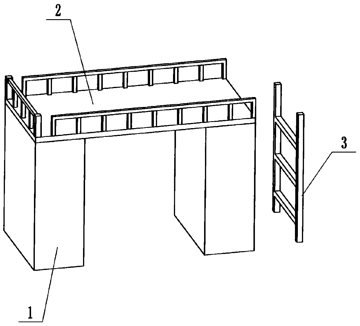 High-rise bed convenient for getting on and off bed