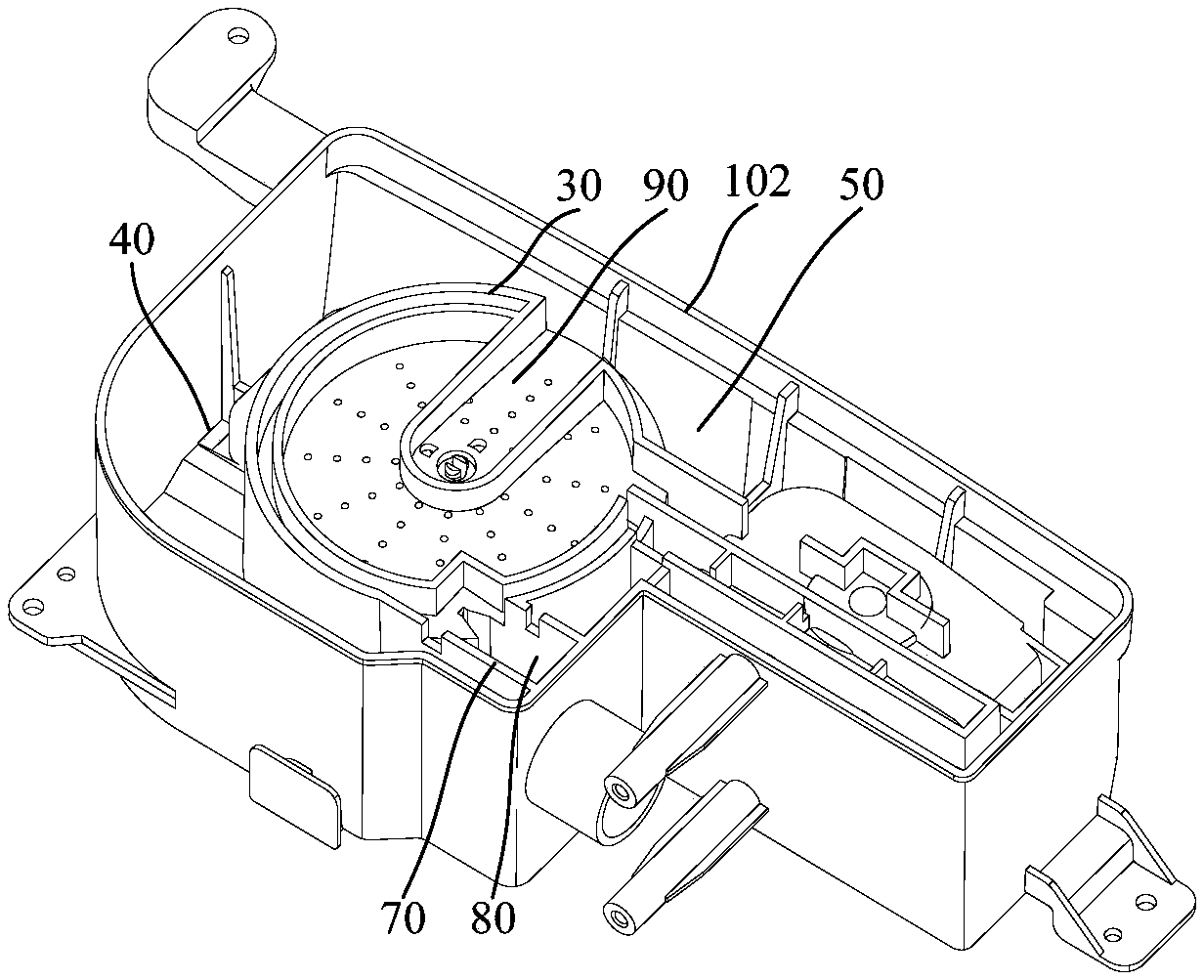 Putting assembly, clothes treatment device and control method of clothes treatment device
