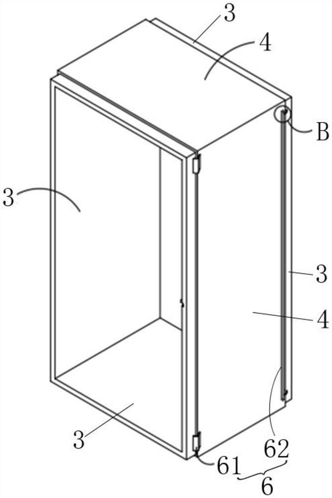 A server cabinet and its easily disassembled and assembled noise reduction structure