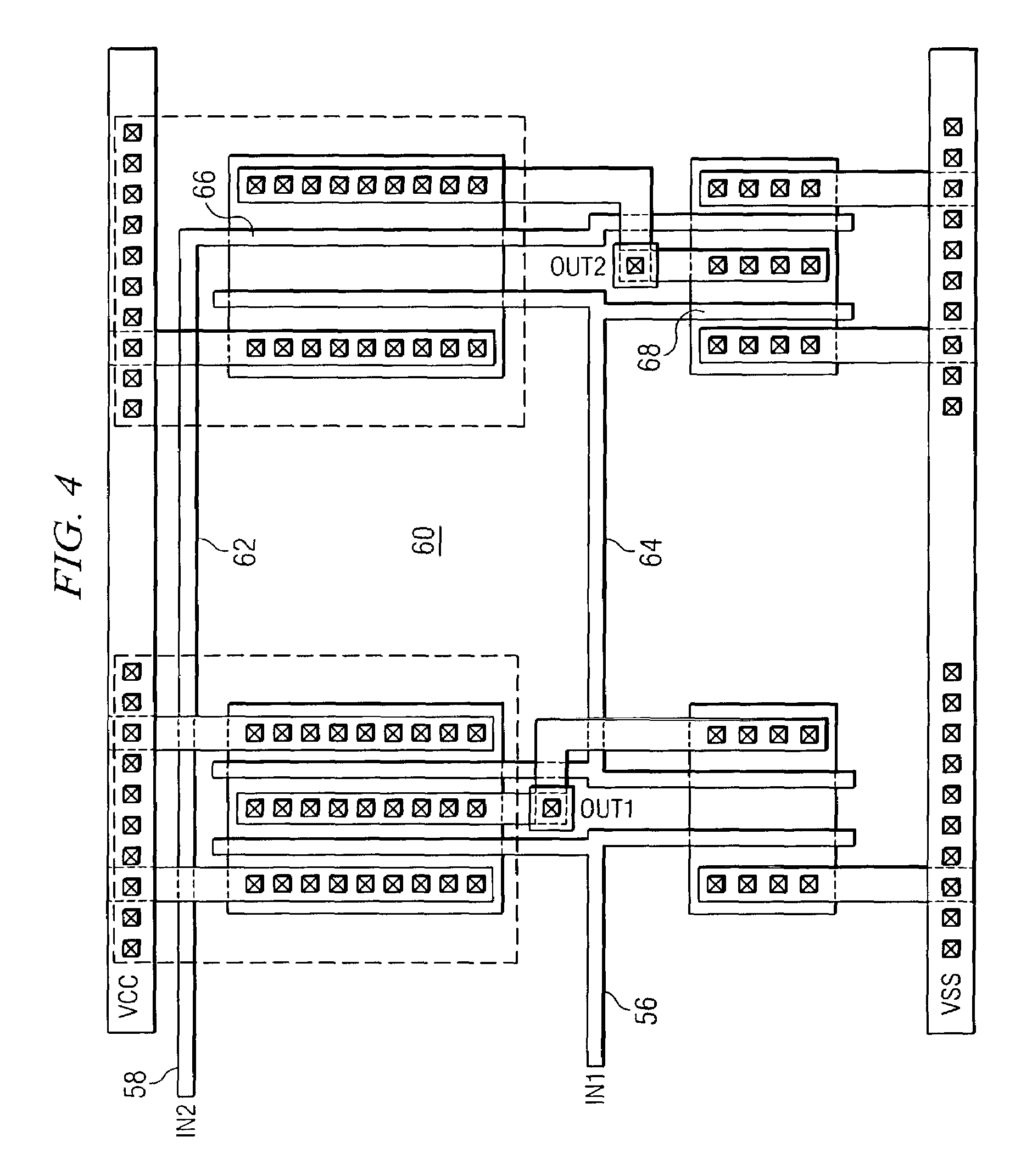Photomask for eliminating antenna effects in an integrated circuit and integrated circuit manufacture with same