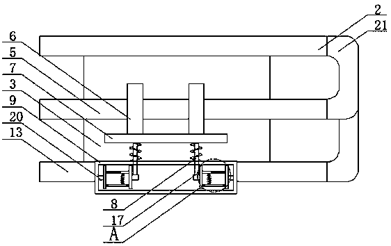 Connecting device capable of reducing stress of heating pipes of roasting furnace