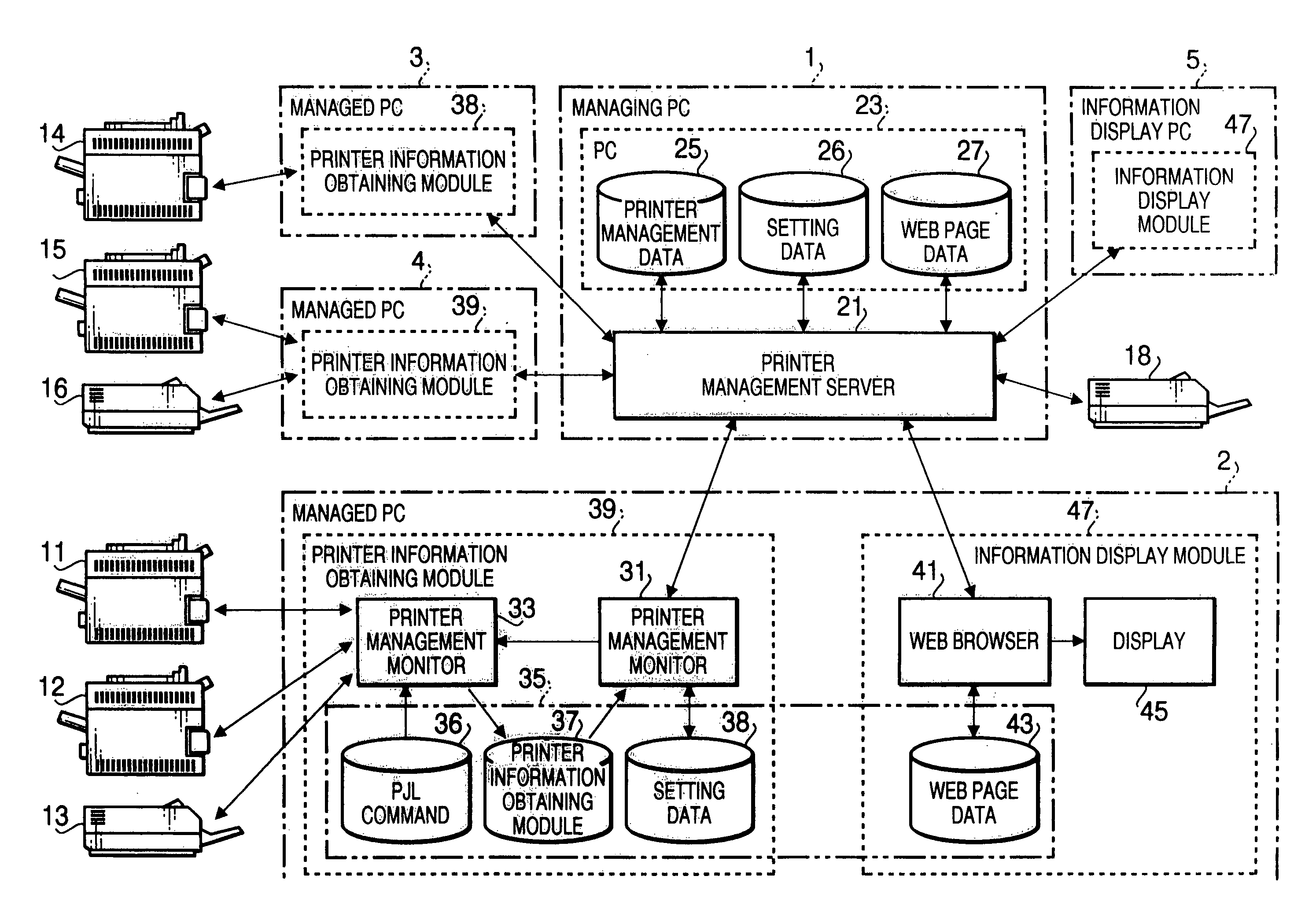 Imaging device information management system