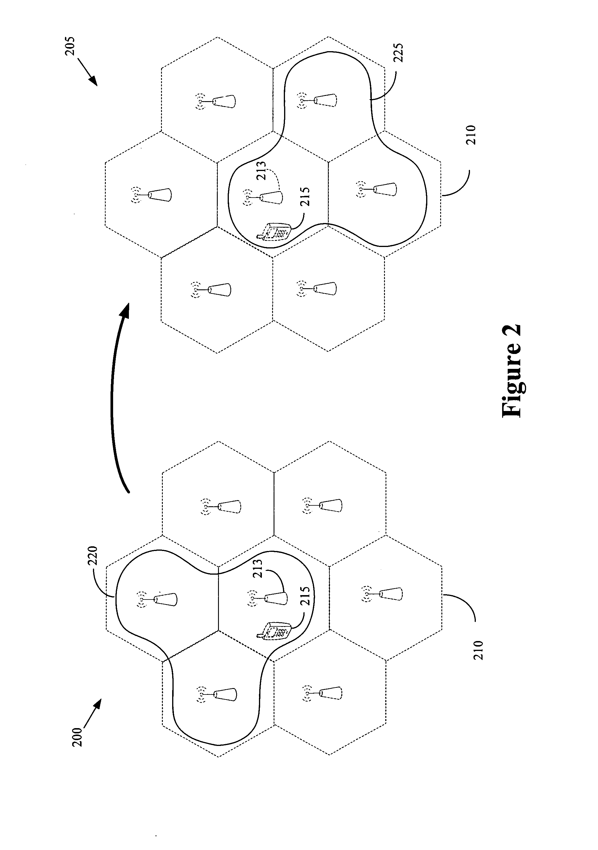 Method for adaptive formation of cell clusters for cellular wireless networks with coordinated transmission and reception
