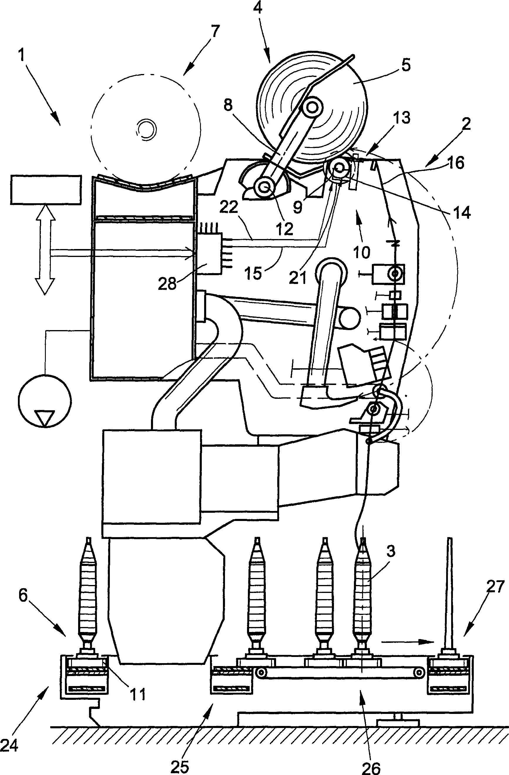 Yarn traversing device for a winding device of a textile machine producing cross-wound bobbins