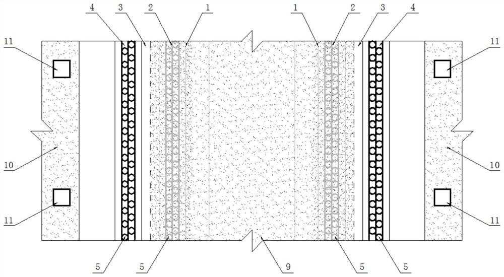 Forced vertical occupation embankment construction method for new hydraulic reclamation land area water system ditch