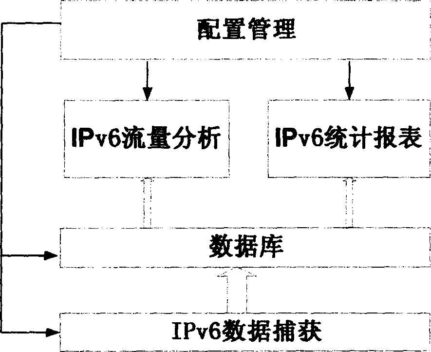 Network performance analysis report system based on IPv6 and its implementing method