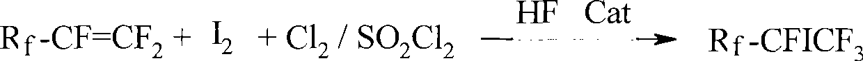 Method for preparing single iodo perfluoro alkane