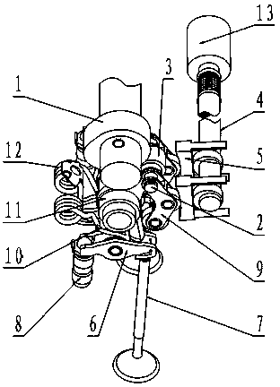Mechanism for continuously adjusting engine valve lift