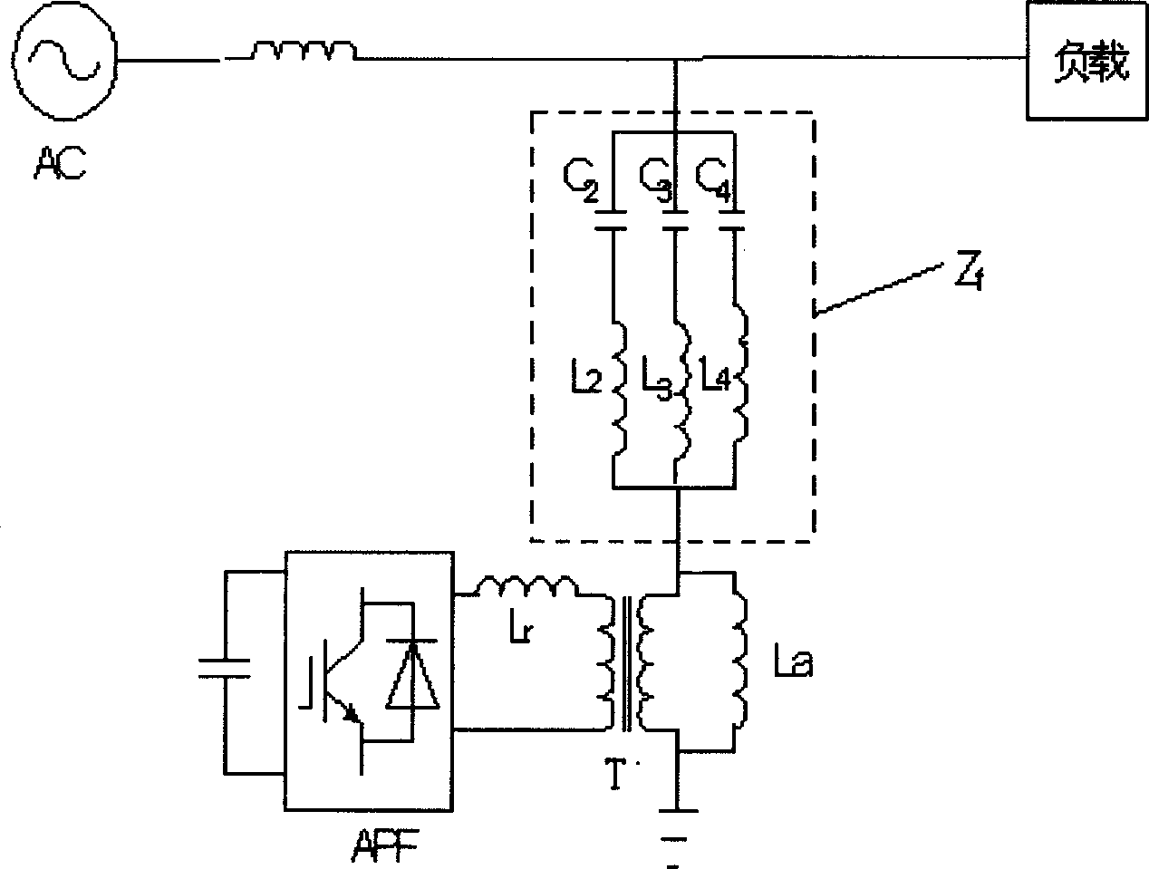 Control method for restraining oscillate based on mixed electric power filter