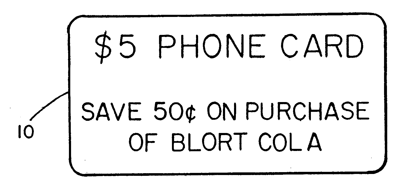 Telephone calling card coupon
